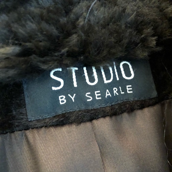 90s Vintage SEARLE Brown Alpaca Wool Coat SOLD - Picture 4 of 8